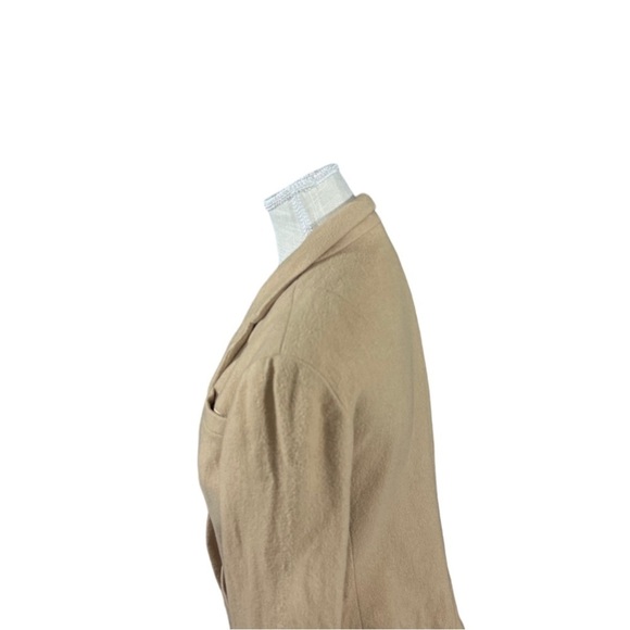 Kirkland Hall Union Made USA Women Camel Color 2 Button 100% Wool Blazer Sz 12 - Picture 4 of 14